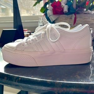 Adidas Nizza Platform White Sneakers size 6